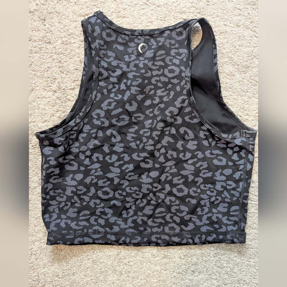 Black and Gray Leopard Print Tank Top